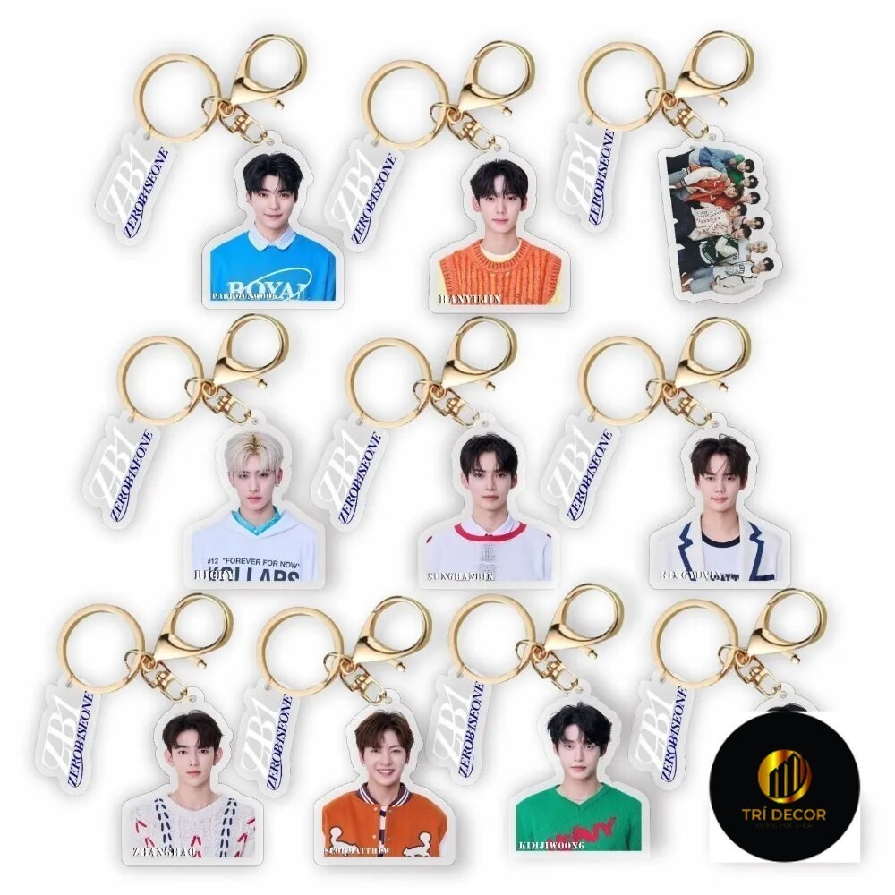 Móc khóa ZEROBASEONE Jiwoong Zhang Hao Hanbin Seok Matthew Taerae Ricky 1 Phụ kiện trang trí túi xác