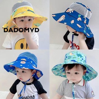 DADOMYD Mũ che nắng trẻ em LUOYAO, Mũ che nắng mùa hè in hình hoạt hình lưới, Vành rộng thoáng khí cho trẻ em Mũ ngư dân