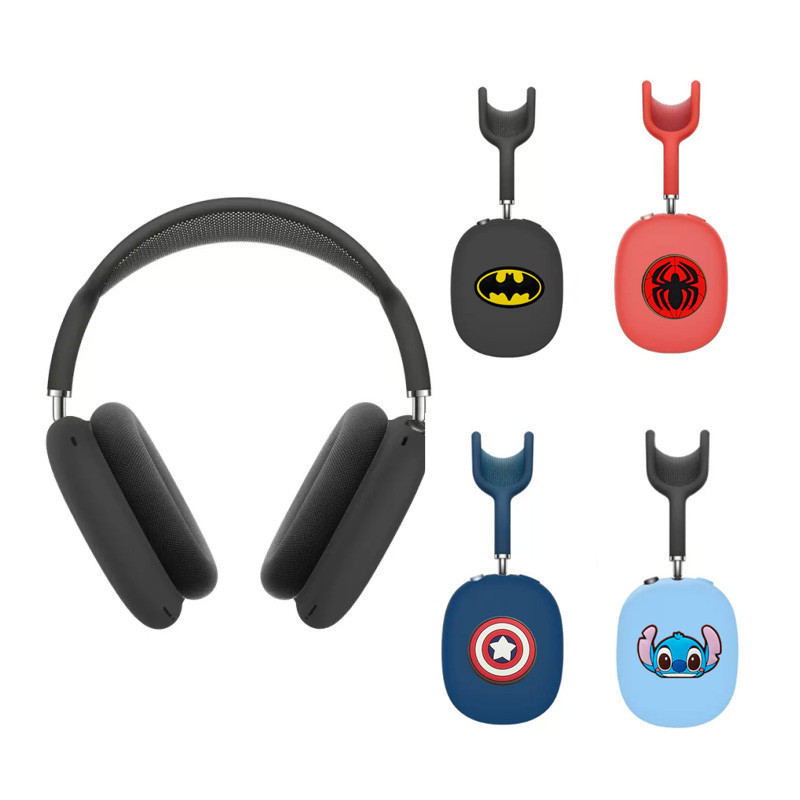 DIY Hoạt Hình Marvel Batman Tai Nghe Dành Cho Apple AirPods Max Earmuff Silicone Bảo Vệ Cho AirPods 