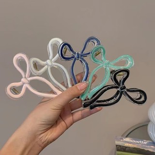 Độc đáo phong cách nơ lớn kẹp tóc kẹp tóc nữ cá mập kẹp tóc màu gradient kẹp nữ phụ kiện tóc 2024