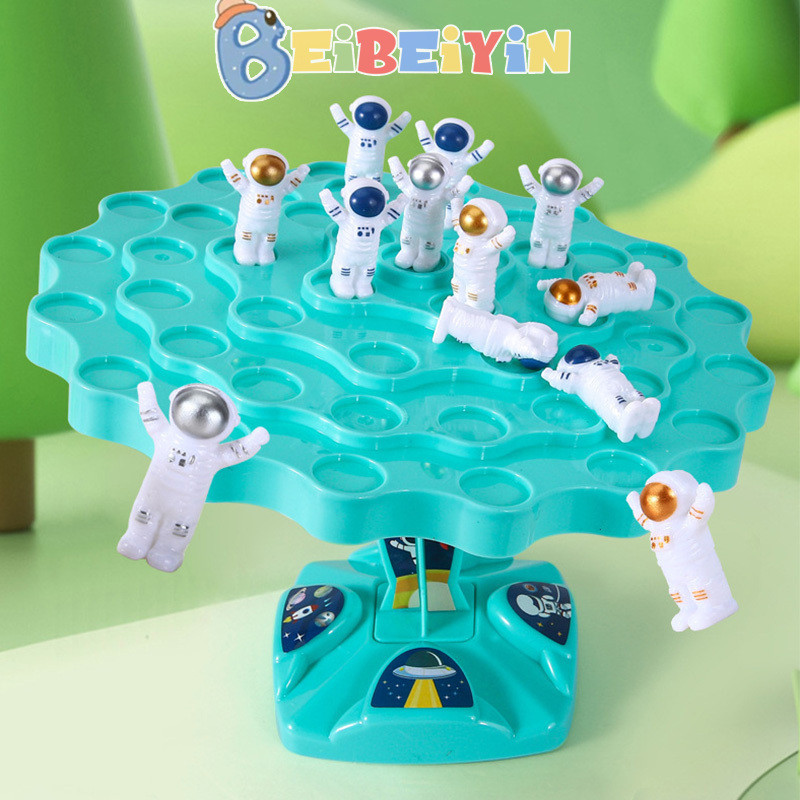 Beibeiyin Đồ chơi trẻ em Cân bằng Phi hành gia Ếch Cân bằng Cây Jenga Xếp hình Giáo dục sớm Trò chơi Máy tính để bàn Trận chiến