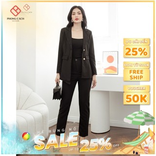 Set bộ quần áo vest cách điệu quần dài SJ811 - Phong Cách SAIGON