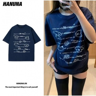 HANUNA Local Brand Áo Thun Phông Form Rộng 100% Cotton BIG SIZE dáng rộng 2024 phong cách mới dành cho nữ