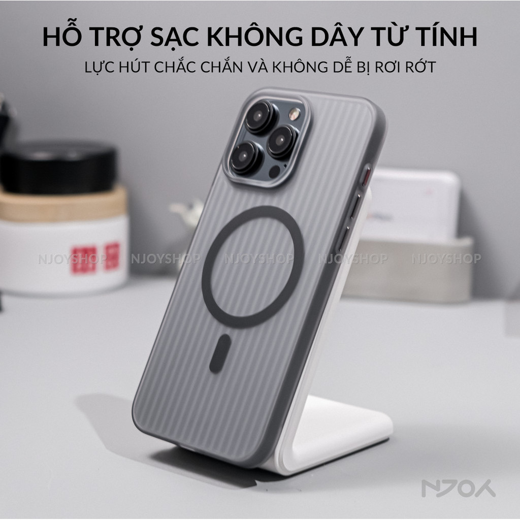 Ốp Lưng Nhám Siêu Mỏng Mặt Lưng In 3D Bảo Vệ Camera Cho Điện Thoại iPhone 12 13 14 15 Pro Max Woosh Njoyshop