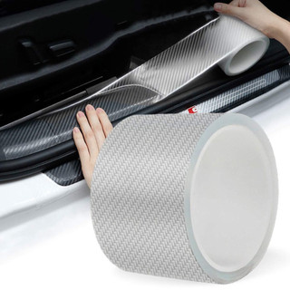 Băng keo trắng vân carbon/trong suốt dán chống xước chuyên dụng cho ô tô, xe máy dễ sử dụng dài 3m