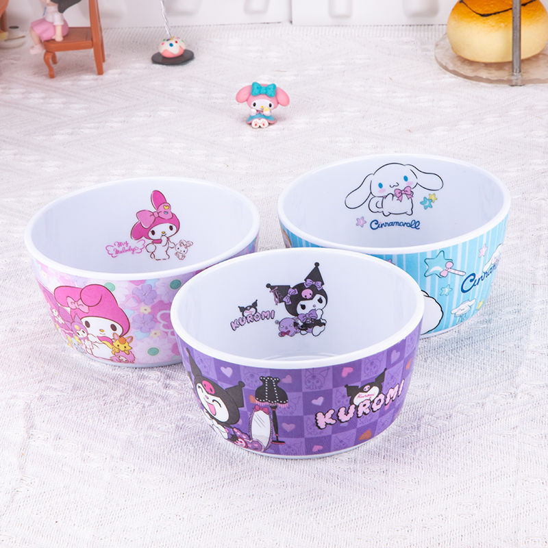 Bát/ Đĩa/ Cốc nước Kuromi  set quà kuromi dễ thương chống bỏng làm quà tặng cho trẻ em Ngọc quế chó