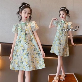 Joyncleon Váy sườn xám bé gái váy mùa hè mới dành cho trẻ em mùa hè Hanfu Váy cải tiến phong cách Trung Quốc