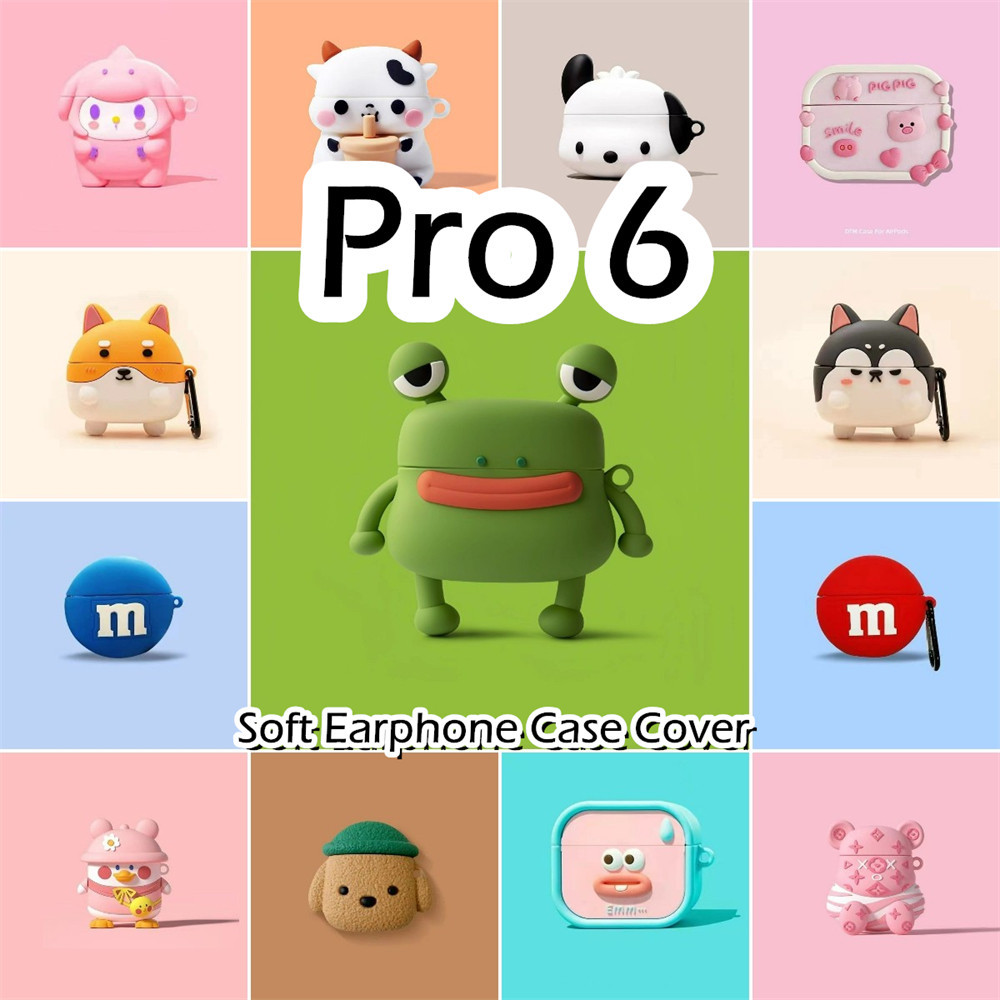 [Giảm giá hấp dẫn] Cho Pro 6 ốp tai ng Case Vỏ Bảo Vệ Hộp Sạc Tai Nghe Chống rơi và chống mài mòn Si