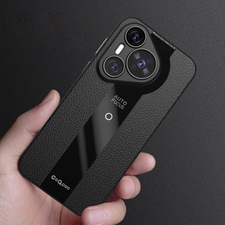 Dành Cho Huawei Pura 70,70 Pro Plus Ốp Lưng ELVEV Da Lichi Sang Trọng + TPU Mềm Bảo Vệ Ống Kính Siêu Mỏng Matte Cover