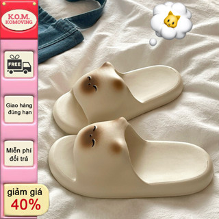  Dép bánh mì nữ bánh mì nướng hoạt hình dễ thương dành cho mèo con dép một chữ đế dày dành cho nữ dép mát mẻ mùa hè để mặc trong nhà và ngoài trời ở nhà dép đi trong phòng tắm chống thấm nước EVA 