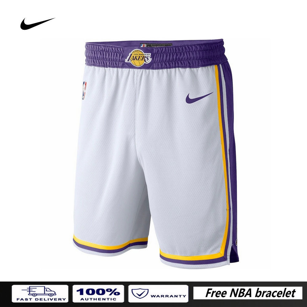 Quần short nam Los Angeles Lakers màu trắng