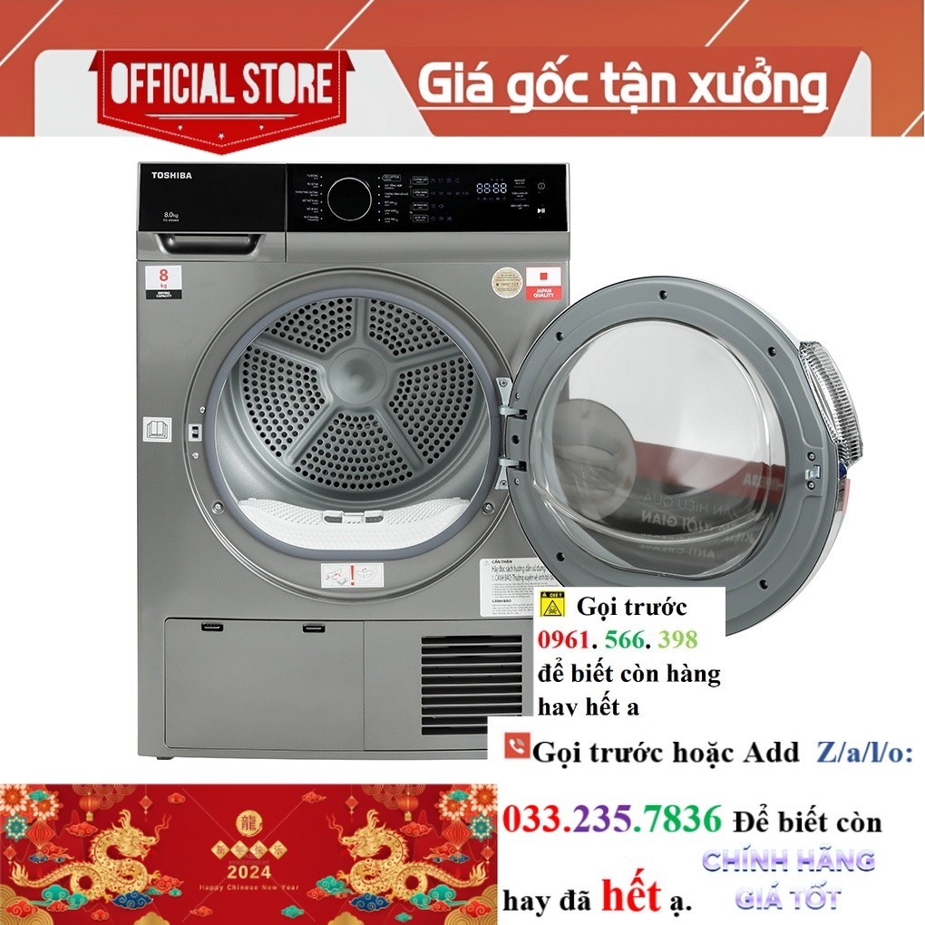 R.ẻ> TD-K90MEV(SK)  - Máy Sấy Ngưng tụ Toshiba 8 kg TD-K90MEV(SK)
