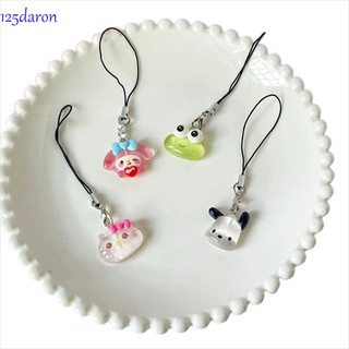 Daron1 Mặt dây chuyền điện thoại di động Cinnamoroll Anime Túi Mặt dây chuyền My Melody Pachacco Kuromi Dây điện thoại di động