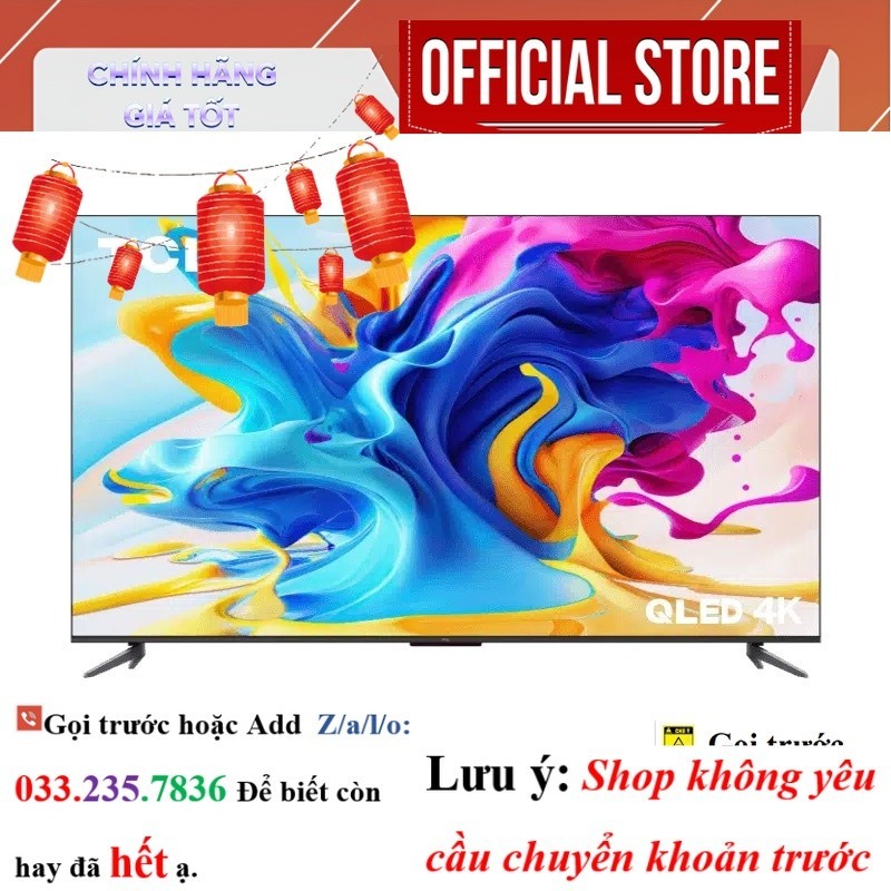 |New| Google Tivi TCL QLED 4K 43 inch 43C645 - Miễn phí lắp đặt