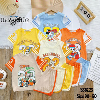 Bộ cộc tay thể thao chất thun lạnh Minky Mom mềm mát cho bé trai(7-17kg)