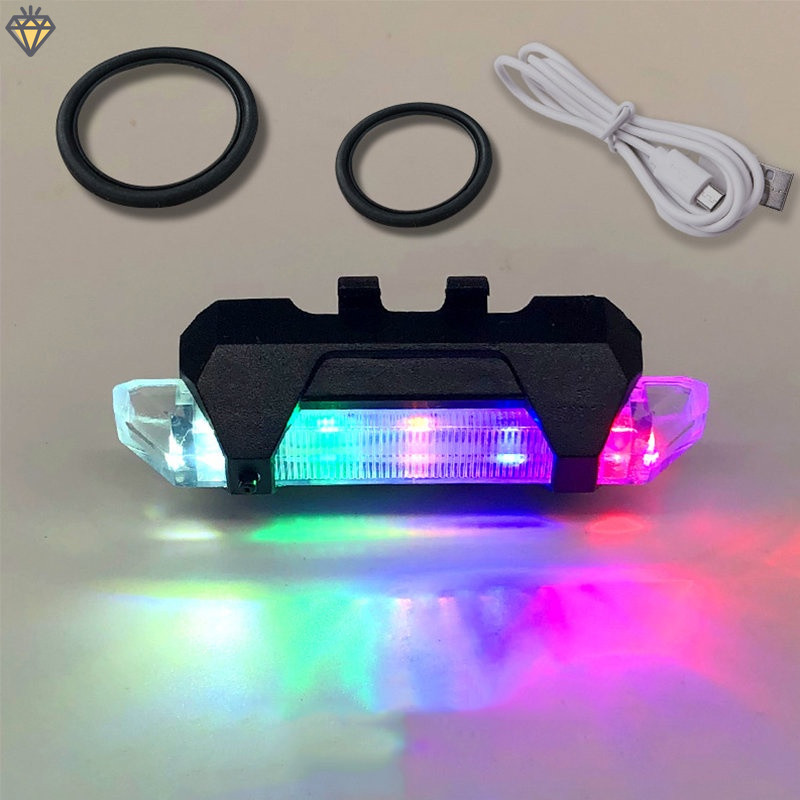 Đèn led Cảnh Báo Gắn Đuôi Xe Đạp Leo Núi Có Thể Sạc Lại Bằng Cổng USB đèn xe đạp YKD