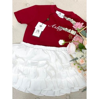 Set Áo Cotton Chân Váy Tầng TKCC ASHYLEY