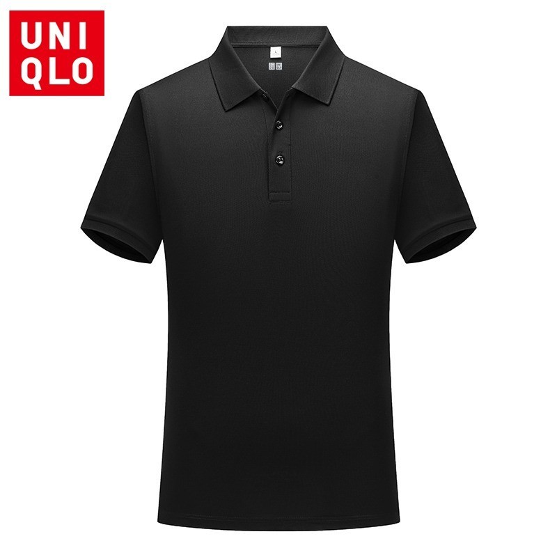 Áo Sơ Mi Nam Màu Trơn Uniqlo Có Cổ Gấp Áo Sơ Mi Polo Tay Ngắn