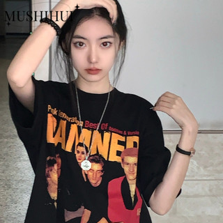 MUSHIHUI áo phông áo thun nữ croptop baby tee Trendy hàn quốc Thể thao INS WTX24203DP 7Z240217