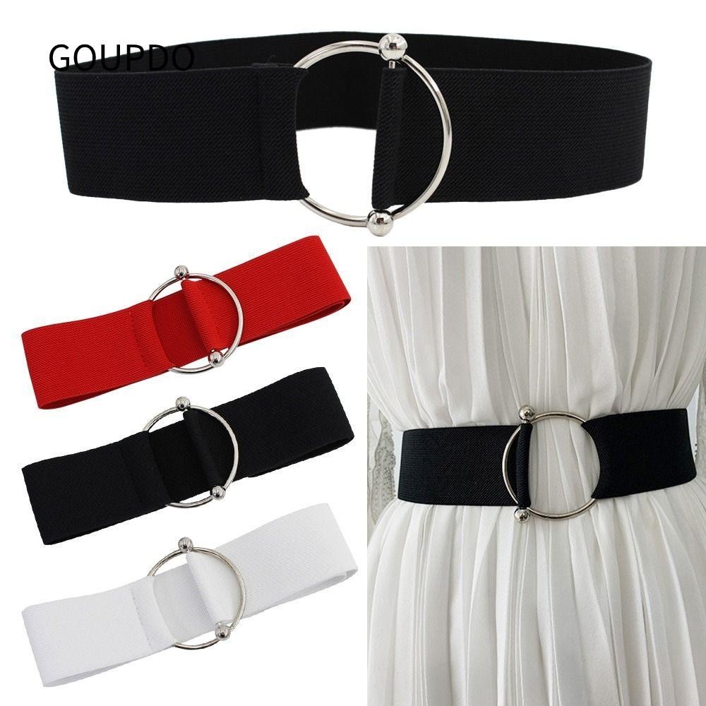 GOUPDO Dây thun thời trang co giãn Vintage Váy hoang dã