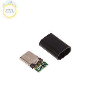 Everthinggooddown 5 bộ mini usb micro usb loại c đầu nam có vỏ micro usb jack kết nối vỏ nhựa jack đuôi tất cắm terminal vn
