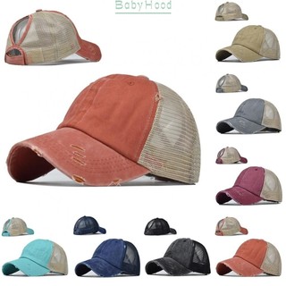 【Big Discounts】Men Women Trucker Hat Washed Mesh Back Baseball Cap Adjustable Solid Dad Hats#BBHOOD