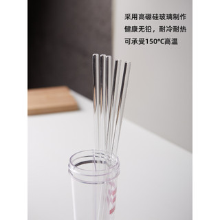 30cm ống hút thủy tinh kéo dài ống hút phụ kiện thủy tinh borosilicate cao ống hút siêu dài miệng dày chịu nhiệt độ cao