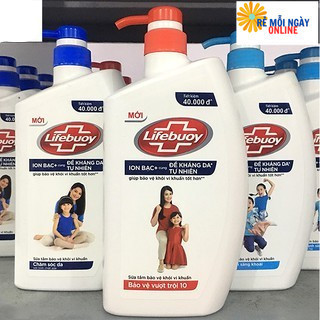 Sữa tắm Lifebuoy Ion Bạc 850g/Chai - Bảo Vệ Vượt Trội Khỏi Vi Khuẩn