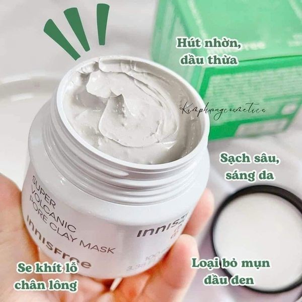 Mặt nạ đất sét đá tro núi lửa Innisfree Super Volcanic Pore Clay