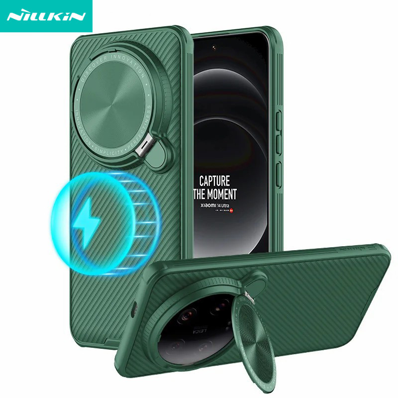 Dành Cho Xiaomi Mi 14 Ultra Ốp Lưng Nillkin CamShield Prop TPU + PC Vỏ Hút Bảo Vệ Ống Kính Phong Các