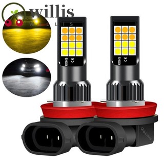 Đèn sương mù tự động led willis màu trắng chất lượng cao h11 / h8 đèn sương mù ô tô bóng đèn chống sương mù 3030 đèn sương mù led màu sắc kép bóng đèn hai màu