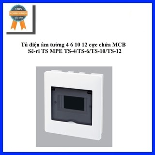 Tủ điện âm tường 4 6 10 12 cực chứa mcb mpe ts-4/ts-6/ts-10/ts-12