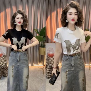 Áo thun Cotton nữ, giản dị, cỡ lớn
