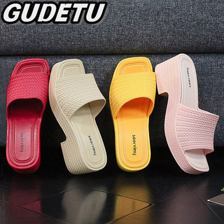 Bonnie Cathy  Dép đế bệt sành điệu dép cao gót tăng chiều cao giày đi biển dép chống trượt Nhà đế bệt trong nhà