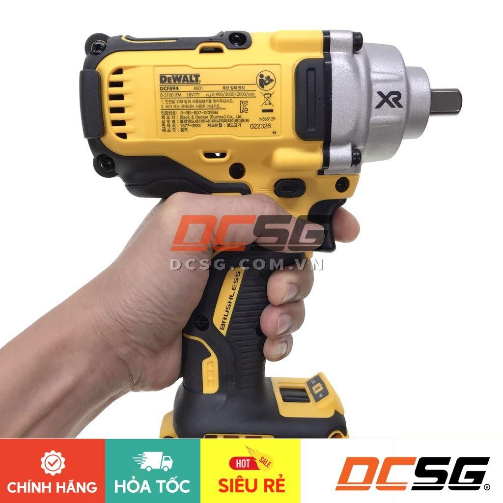 Máy siết bu lông 1/2 inch dùng pin 18V/ 20Vmax DEWALT DCF894N-KR (không pin sạc) | DCSG