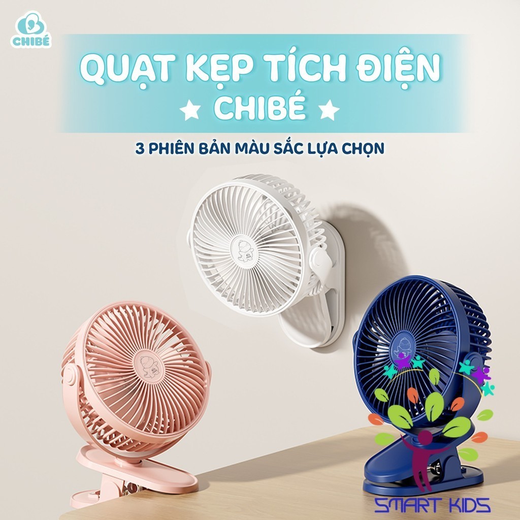 Quạt kẹp tích điện CHIBÉ dành cho bé