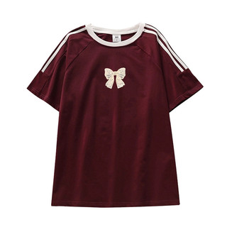 SELVZE Áo thun cotton sọc ngắn tay cổ tròn thời trang đường phố oversize giản dị unisex hàng đầu