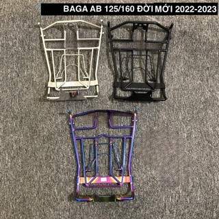 Baga airblade 125/150/160 đời mới 2020 đến 2023 inox / sơn đen / titan - loại bắt vào yên gọn gàng, thẩm mỹ cao