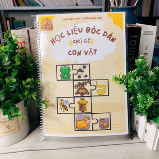 Học liệu bóc dán chủ đề con vật