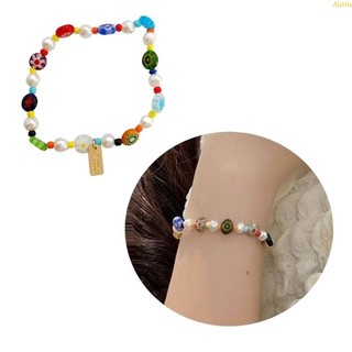 Vòng tay đính cườm Alittle Bohemian Vòng tay hoa bện mùa hè Vòng tay bãi biển Hawaii