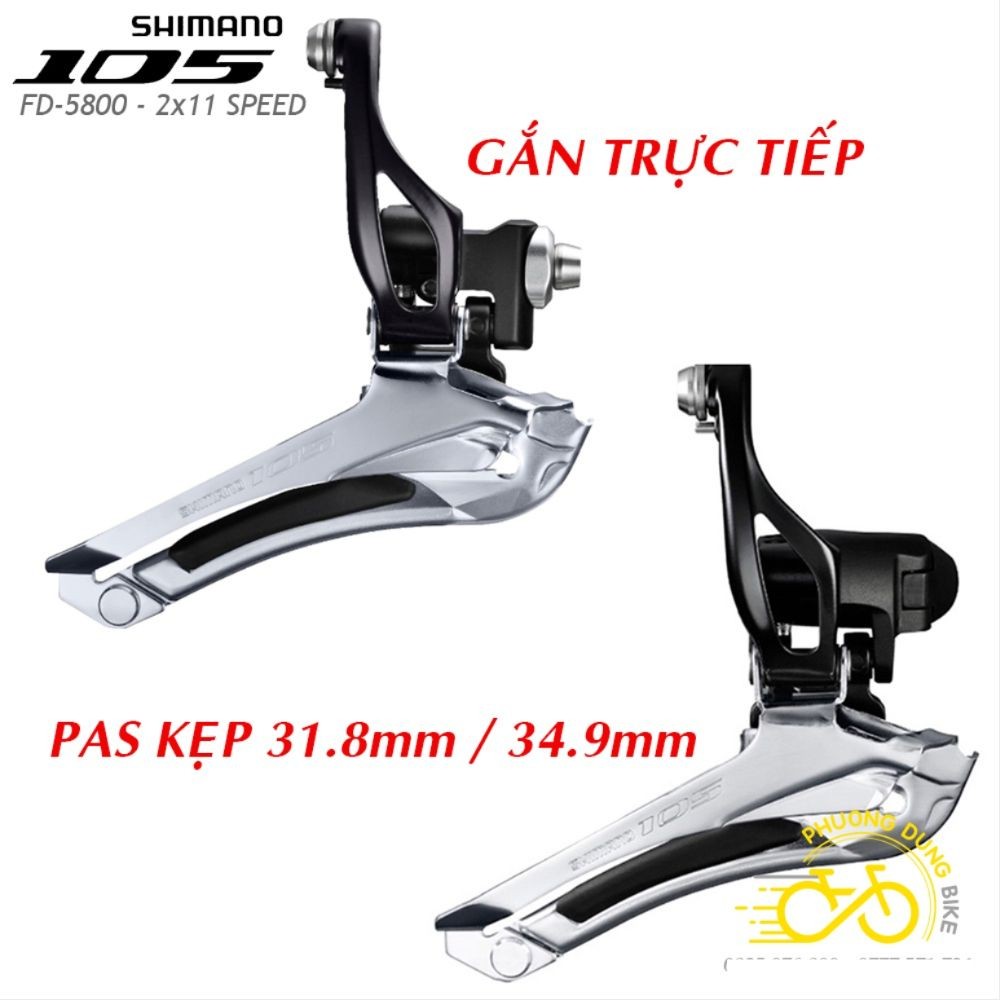 Sang đĩa (Sang đề trước) xe đạp SHIMANO 105 FD 5800 - Hàng chính Hãng