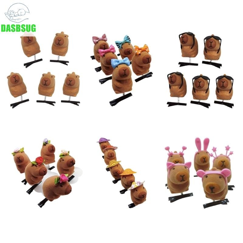 Dasbsug 5 Chiếc Dễ Thương Capybara Sang Trọng Kẹp Tóc Đáng Yêu Capybara Kẹp Tóc Cho Hàng Ngày