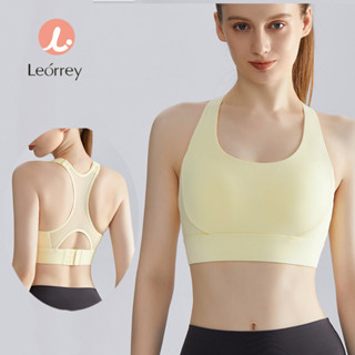 Leorrey-Áo ngực thể thao tập luyện Yoga Gym Cross Back Activewear hở lưng thoáng khí có đệm