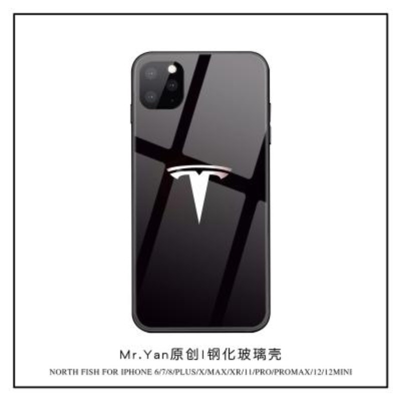 [Cửa hàng ô tô một trạm Tesla] Vỏ điện thoại Apple 13promax Tesla iPhone12 xsmax Glass 11promax / 8p