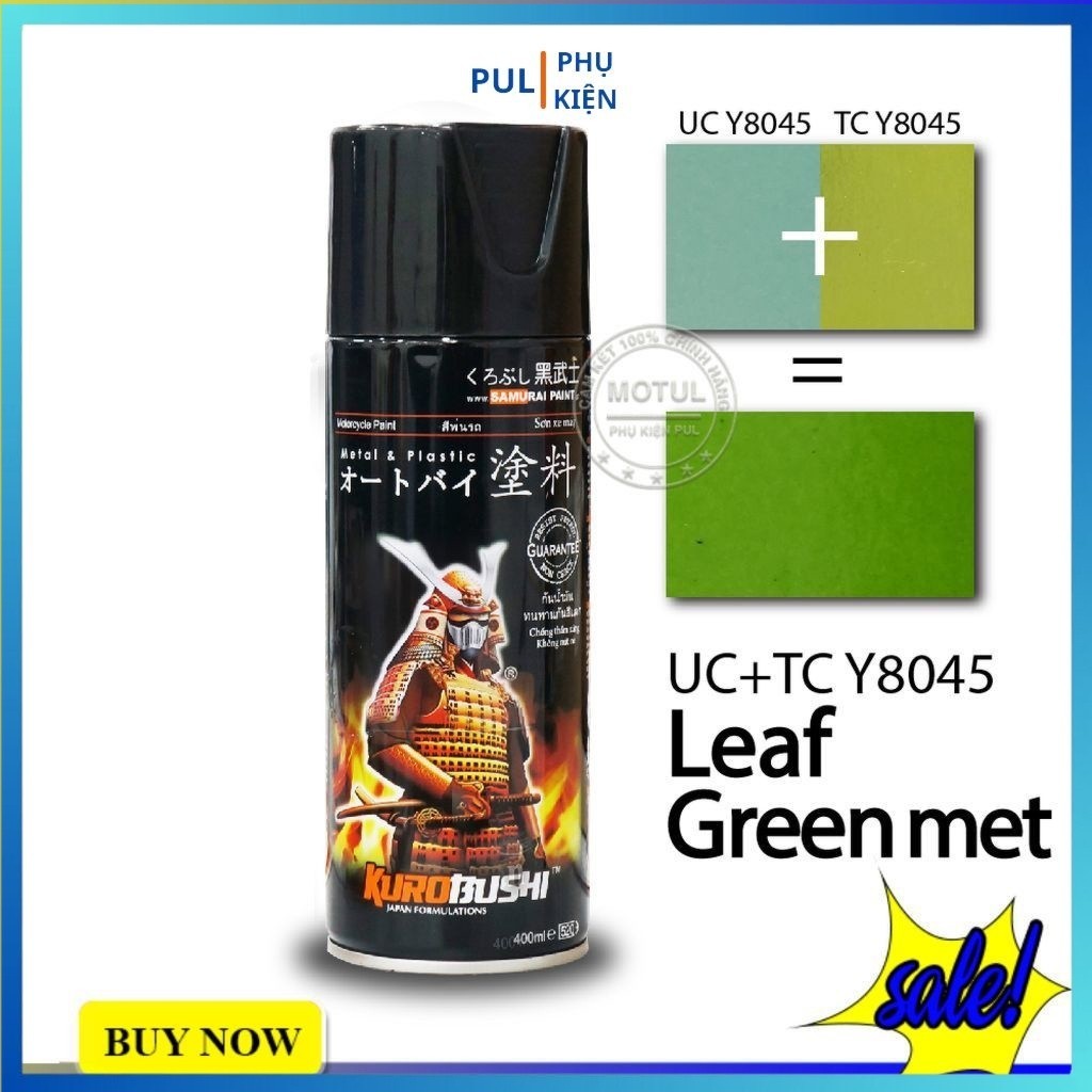 Sơn samurai màu xanh lá ya 2 lớp UCY8045 và TCY8045 làm mới đẹp xe bám tốt chống gỉ sét hàng chính h