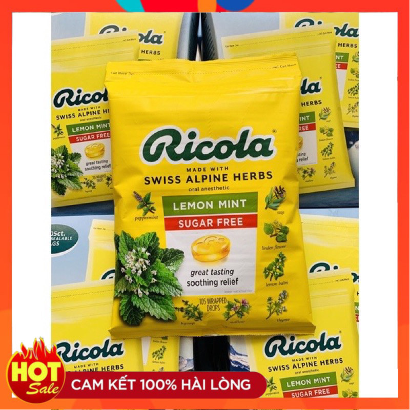 Kẹo Ngậm Thảo Mộc Không Đường Ricola Lemon Mint - Shop Song Vy