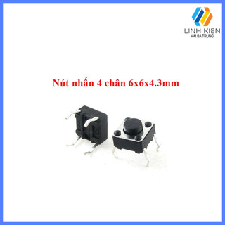 [Có sẵn] Nút nhấn 4 chân 6x6 chân dán SMD (SL 10c)