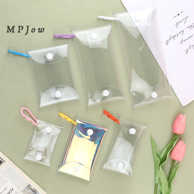 < MPJow > Túi trưng bày búp bê Anime Ví đựng tiền xu trong suốt Móc khóa Mặt dây chuyền Túi vuông Người tổ chức Chìa khóa môi Túi đựng tai nghe Tốt