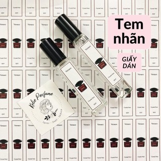 Combo 10 Tem Dán Chai Chiết Nước Hoa Versace cho chai chiết đủ các dòng