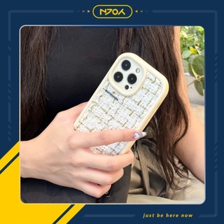 Ốp Lưng Họa Tiết Caro Chất Liệu Vải Dệt Dễ Thương Cute Cho Điện Thoại iPhone 11 12 13 14 Pro Max